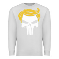 Dove Grey trump skull Premium Sweatshirt - linhVisuals