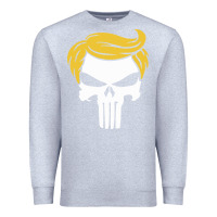 Heather Grey trump skull Premium Sweatshirt - linhVisuals
