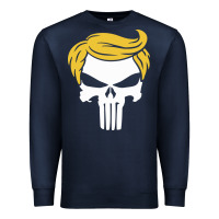 Navy trump skull Premium Sweatshirt - linhVisuals