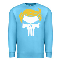 Ocean Blue trump skull Premium Sweatshirt - linhVisuals