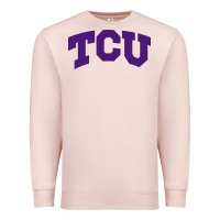 Pale Pink Texas Christian University Premium Sweatshirt - linhVisuals