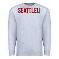 Heather Grey Seattle University Premium Sweatshirt - linhVisuals