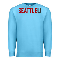 Ocean Blue Seattle University Premium Sweatshirt - linhVisuals
