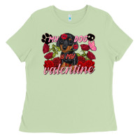 Matcha My dog is my Valentine's Day Ladies Tee - FaDigitalArtStudio