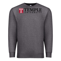 Charcoal Heather Temple University Premium Sweatshirt - linhVisuals
