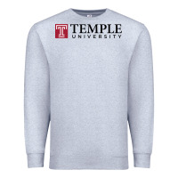 Heather Grey Temple University Premium Sweatshirt - linhVisuals