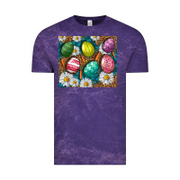Cloud Purple Easter Eggs Tumbler Vintage Tee - BundleAndBundleShop