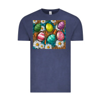 Vintage Denim Easter Eggs Tumbler Vintage Tee - BundleAndBundleShop