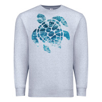 Heather Grey ocean sea turtle Premium Sweatshirt - linhVisuals