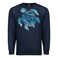 Navy ocean sea turtle Premium Sweatshirt - linhVisuals