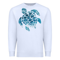 White ocean sea turtle Premium Sweatshirt - linhVisuals
