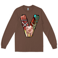 Chestnut farm life alphabet lowercase letters v Long Sleeve Tee - BundleAndBundleShop