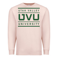 Pale Pink Utah Valley University Premium Sweatshirt - linhVisuals