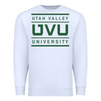 White Utah Valley University Premium Sweatshirt - linhVisuals