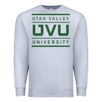 Heather Grey Utah Valley University Premium Sweatshirt - linhVisuals