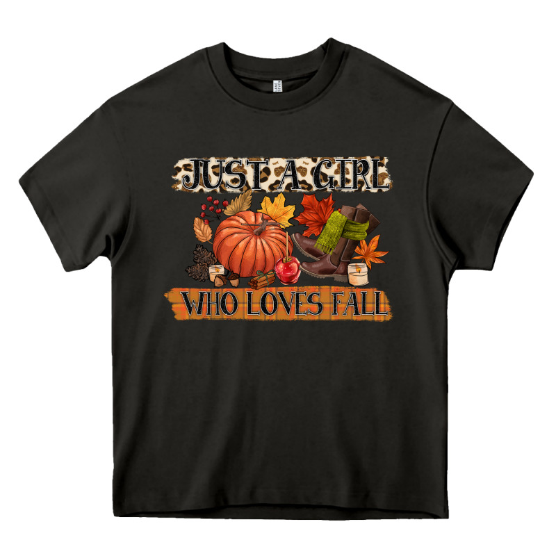 Just A Girl Who Loves Fall Heavy Core Tee by CowGirlArtShop | Teevron