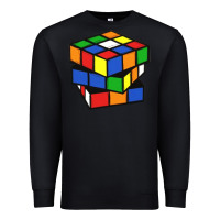 Black rubik cube Premium Sweatshirt - linhVisuals