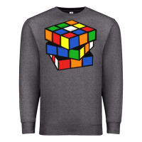 Charcoal Heather rubik cube Premium Sweatshirt - linhVisuals