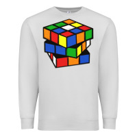 Dove Grey rubik cube Premium Sweatshirt - linhVisuals