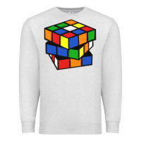 Oatmeal Heather rubik cube Premium Sweatshirt - linhVisuals