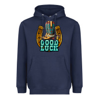 Navy good luck Heavyweight Hoodie - JahusDesignShop