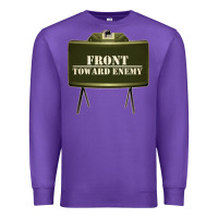 Purple front toward enemy distressed claymore mine military Premium Sweatshirt - linhVisuals