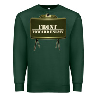 Sports Green front toward enemy distressed claymore mine military Premium Sweatshirt - linhVisuals
