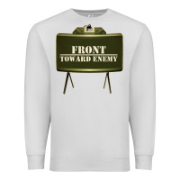 Dove Grey front toward enemy distressed claymore mine military Premium Sweatshirt - linhVisuals