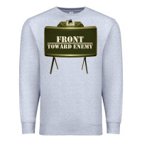 Heather Grey front toward enemy distressed claymore mine military Premium Sweatshirt - linhVisuals