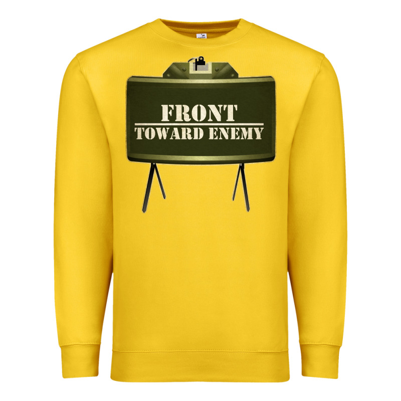 Front Toward Enemy Distressed Claymore Mine Military Premium Sweatshirt by linhVisuals | Teevron