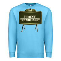 Ocean Blue front toward enemy distressed claymore mine military Premium Sweatshirt - linhVisuals