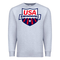 Heather Grey swimming team Premium Sweatshirt - linhVisuals