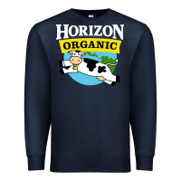 Navy horizon organic milk Premium Sweatshirt - linhVisuals