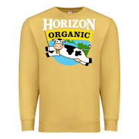 Antique Gold horizon organic milk Premium Sweatshirt - linhVisuals