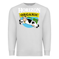 Dove Grey horizon organic milk Premium Sweatshirt - linhVisuals