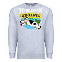 Heather Grey horizon organic milk Premium Sweatshirt - linhVisuals
