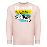 Pale Pink horizon organic milk Premium Sweatshirt - linhVisuals