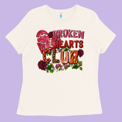 Broken Heart Club Ladies Tee Designed By Fadigitalartstudio