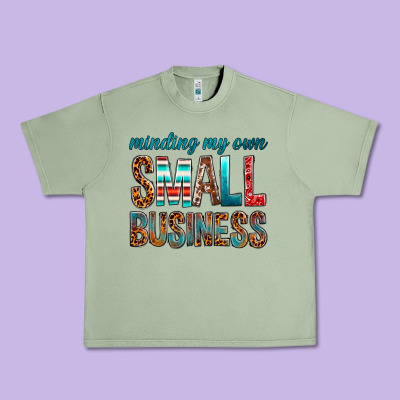 Minding My Own Small Business Urban Heavy Tee Designed By Bundleandbundleshop