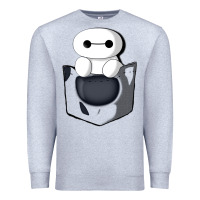 Heather Grey baymax in pocket [tb] Premium Sweatshirt - linhVisuals