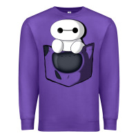 Purple baymax in pocket [tb] Premium Sweatshirt - linhVisuals