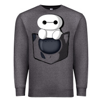 Charcoal Heather baymax in pocket [tb] Premium Sweatshirt - linhVisuals
