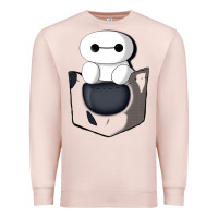 Pale Pink baymax in pocket [tb] Premium Sweatshirt - linhVisuals