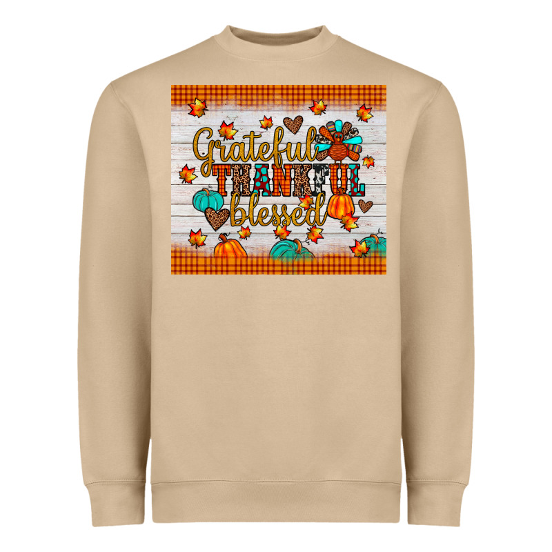Grateful Thankful Blessed Heavyweight Sweatshirt by JahusDesignShop | Teevron