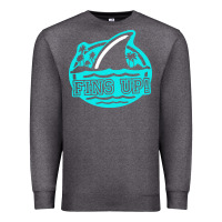 Charcoal Heather fins up ocean Premium Sweatshirt - linhVisuals
