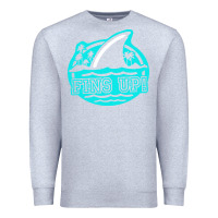 Heather Grey fins up ocean Premium Sweatshirt - linhVisuals