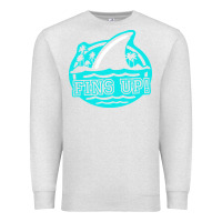 Oatmeal Heather fins up ocean Premium Sweatshirt - linhVisuals