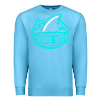 Ocean Blue fins up ocean Premium Sweatshirt - linhVisuals