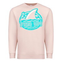 Pale Pink fins up ocean Premium Sweatshirt - linhVisuals