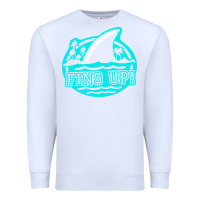 White fins up ocean Premium Sweatshirt - linhVisuals